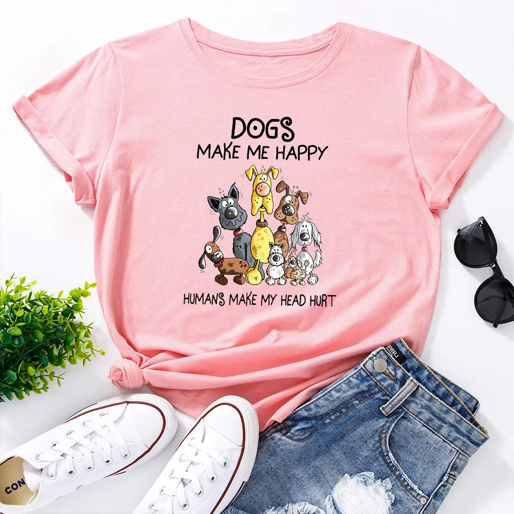 Dogs Make Me Happy T-Shirt