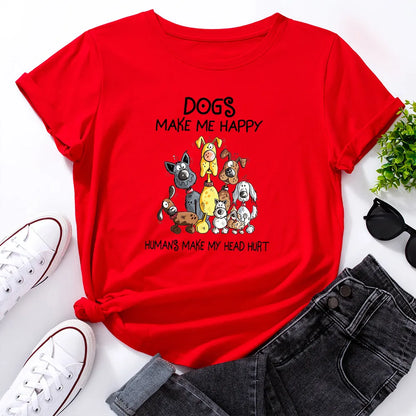 Dogs Make Me Happy T-Shirt