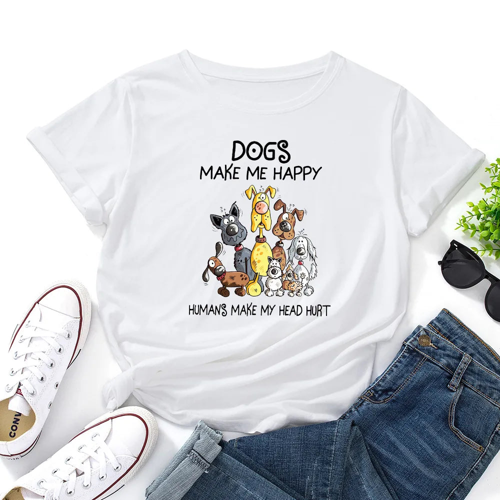 Dogs Make Me Happy T-Shirt