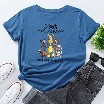 Dogs Make Me Happy T-Shirt